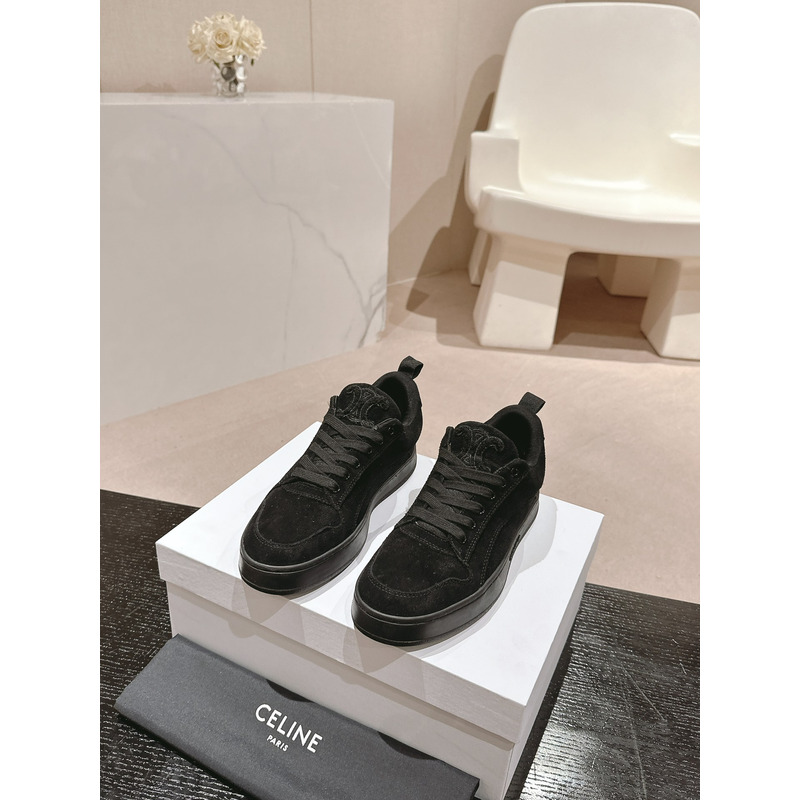 Ce**e trainer low lace-up sneaker in suede black