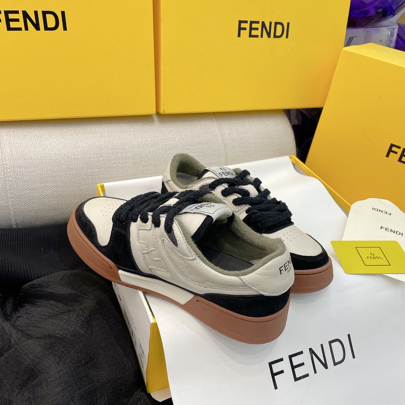 F**di match low tops in black suede