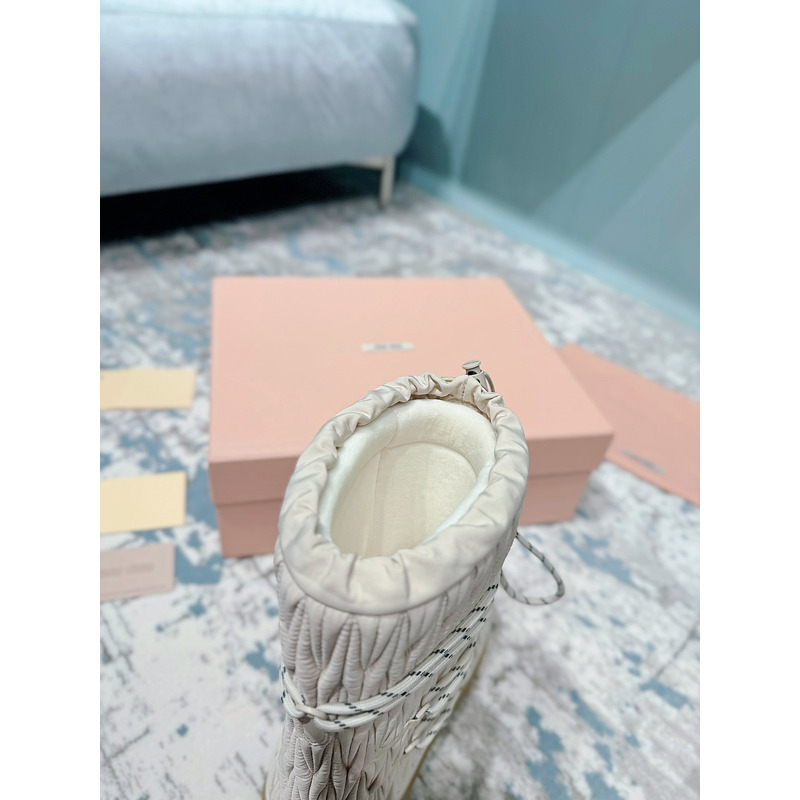 Miu Miu Snow Boots Beige