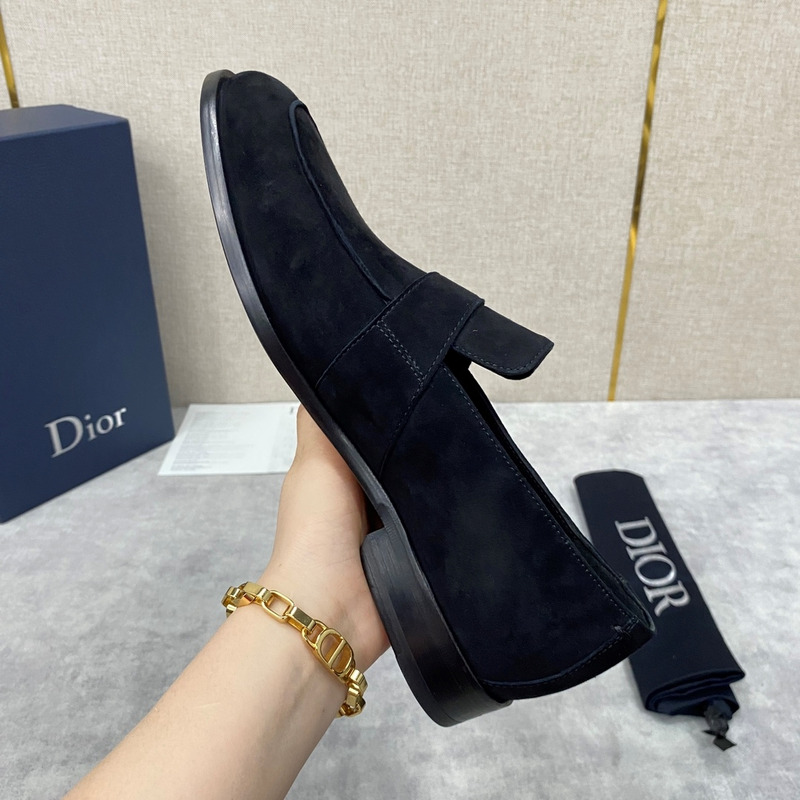 D*or logo suede loafer black