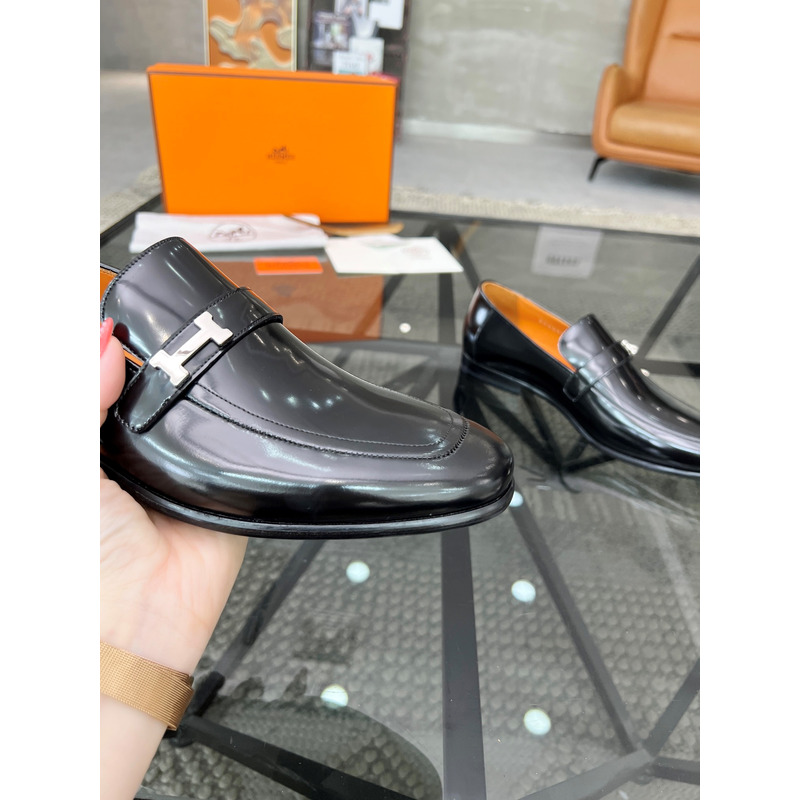 hermès paris loafer smooth surF**e black