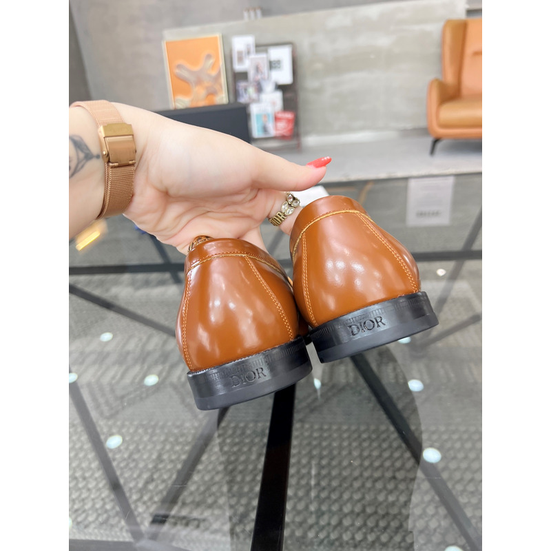 D*or granville polished calfskin loafer light brown