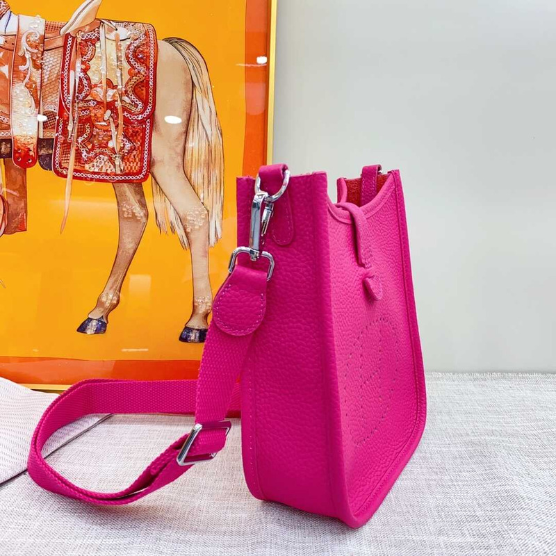 H**mes mini evelyne shoulder bag hot pink