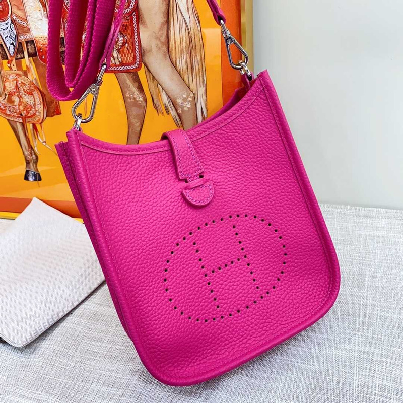 H**mes mini evelyne shoulder bag hot pink