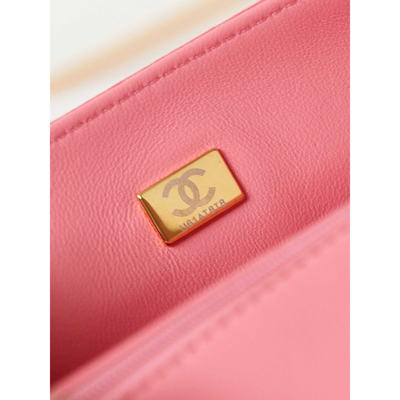 Ch*el mini flap bag symphony gradient beads pink