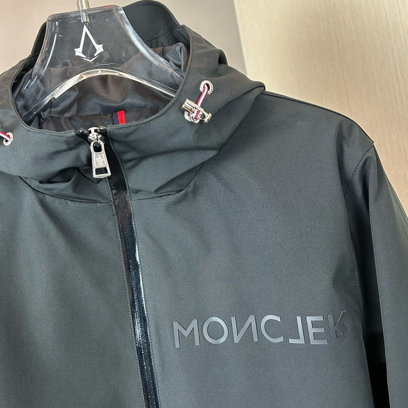 Moncler Zip-up Hoodie Jacket Black