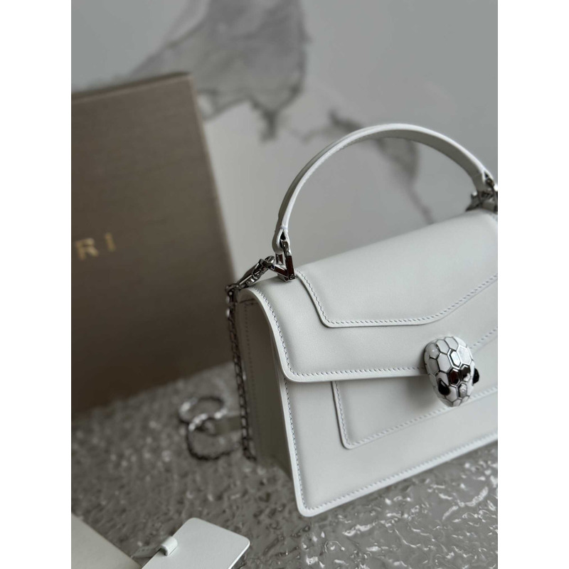 B*l*ai serpenti forever mini top handle bag white