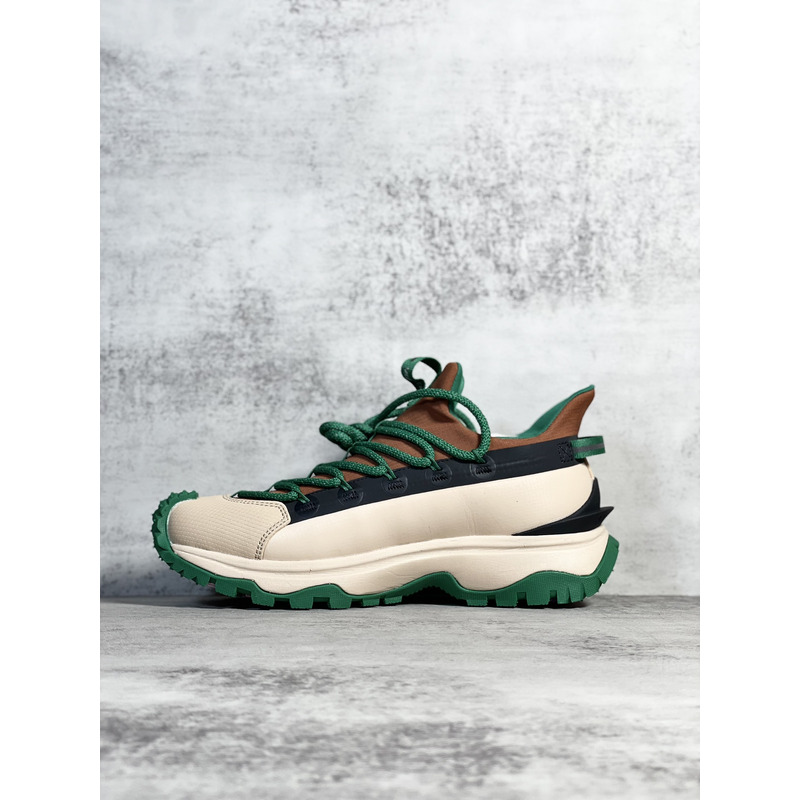 Moncler Trailgrip Lite2 Logo Print Ripstop And Rubber Sneakers Green