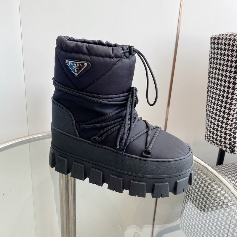 Pra*a re-nylon gabardine apres-ski boots black