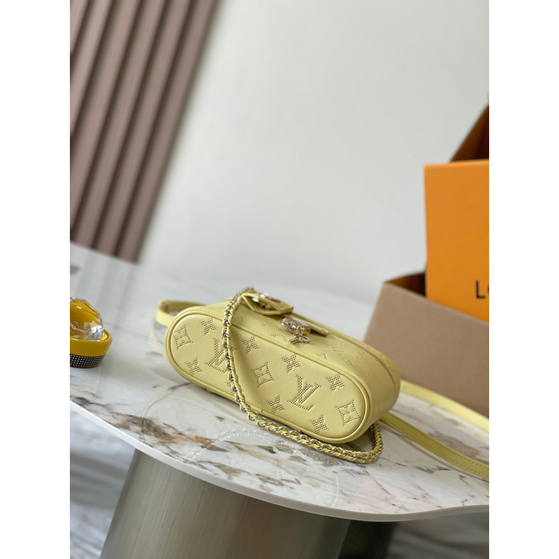l**is V*t*n vanity chain pouch in yellow