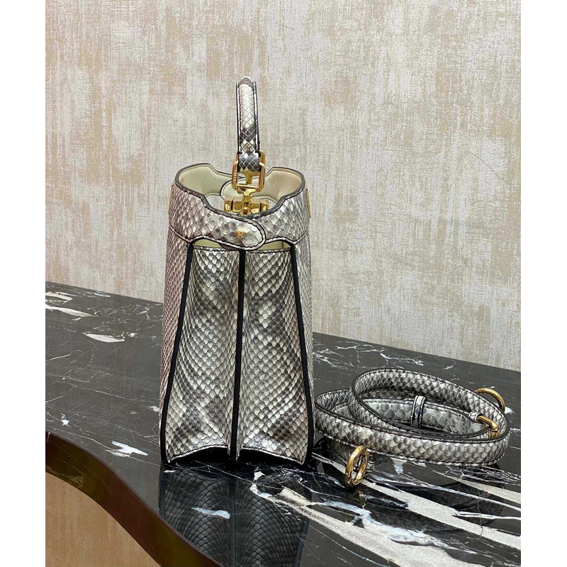 F**di peekaboo python bag in gray