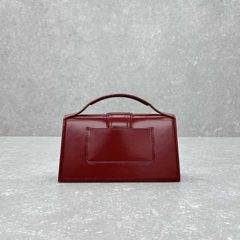 Jacquemus Le Grand Bambino Flap Bag Burgandy