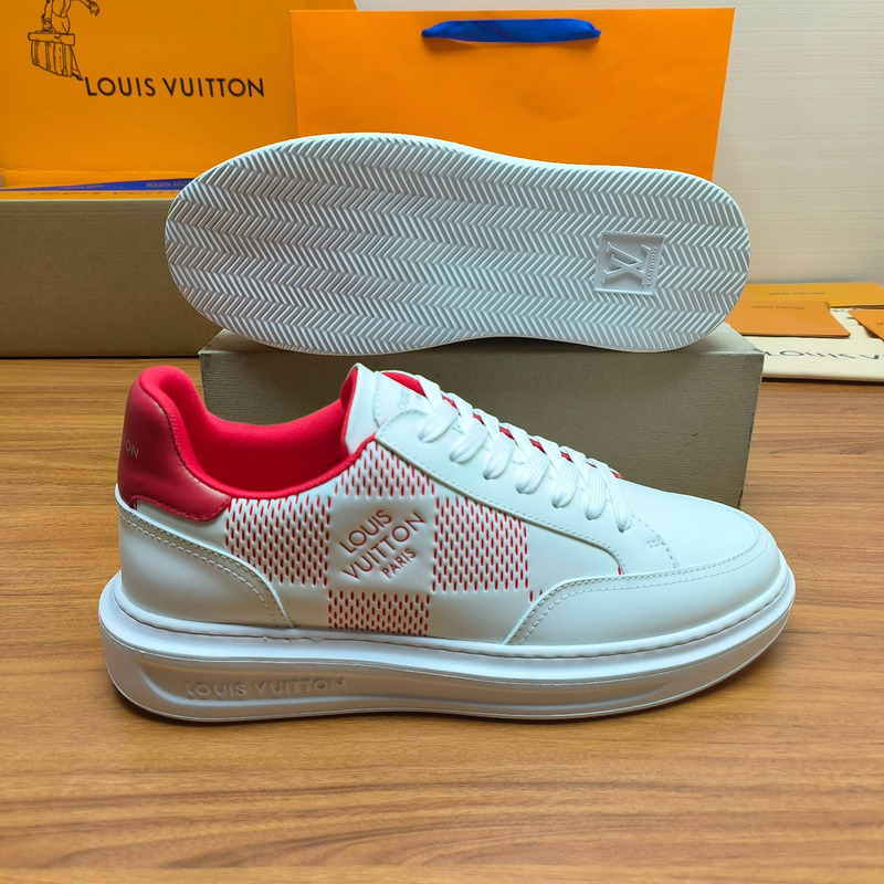l**is V*t*n beverly hills sneaker white&red