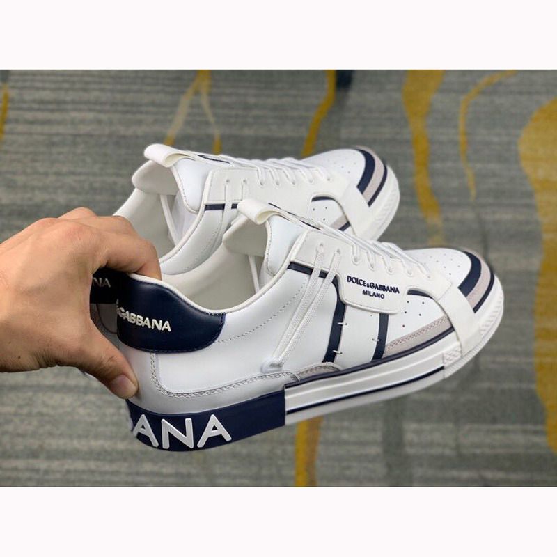 Dolce & Gabbana Calfskin 2Zero custom sneakers in white