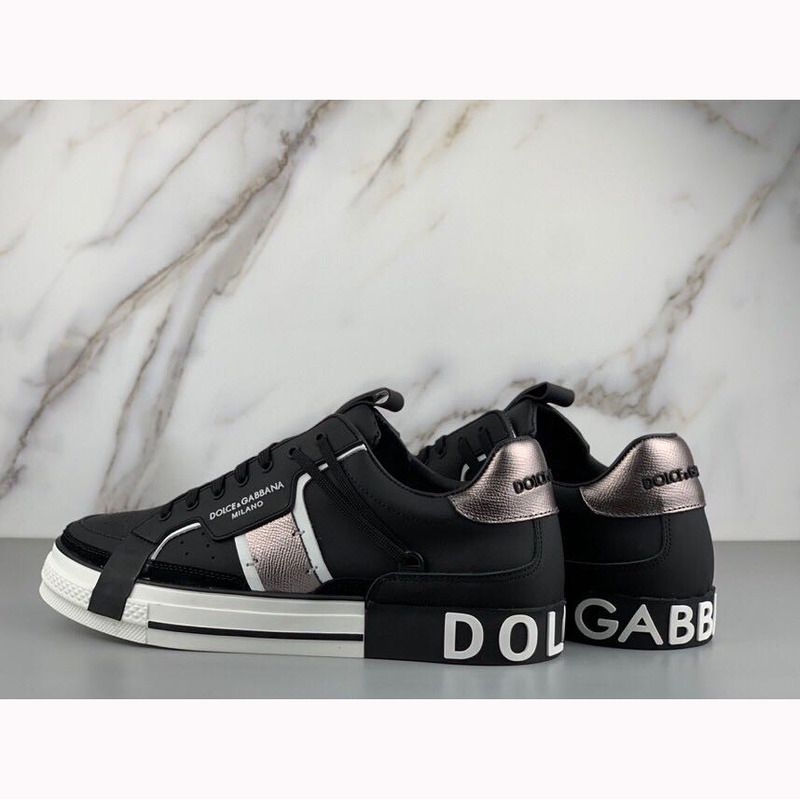 Dolce & Gabbana Calfskin 2Zero custom sneakers in black