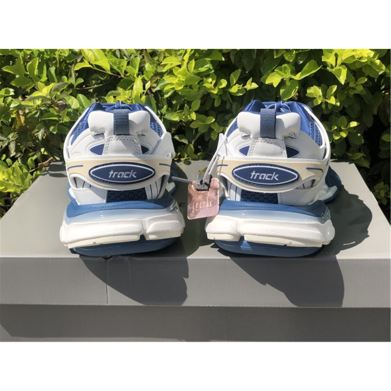 Ba*len*cia*ga 3.0 white cyan blue sneakers men women