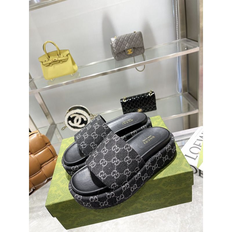 g*u*i angelina gg S*p*e platform slide black