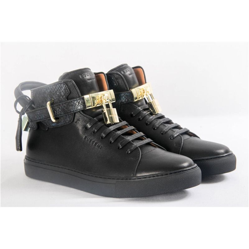 Buscemi High-top Top Python Leather Sneaker
