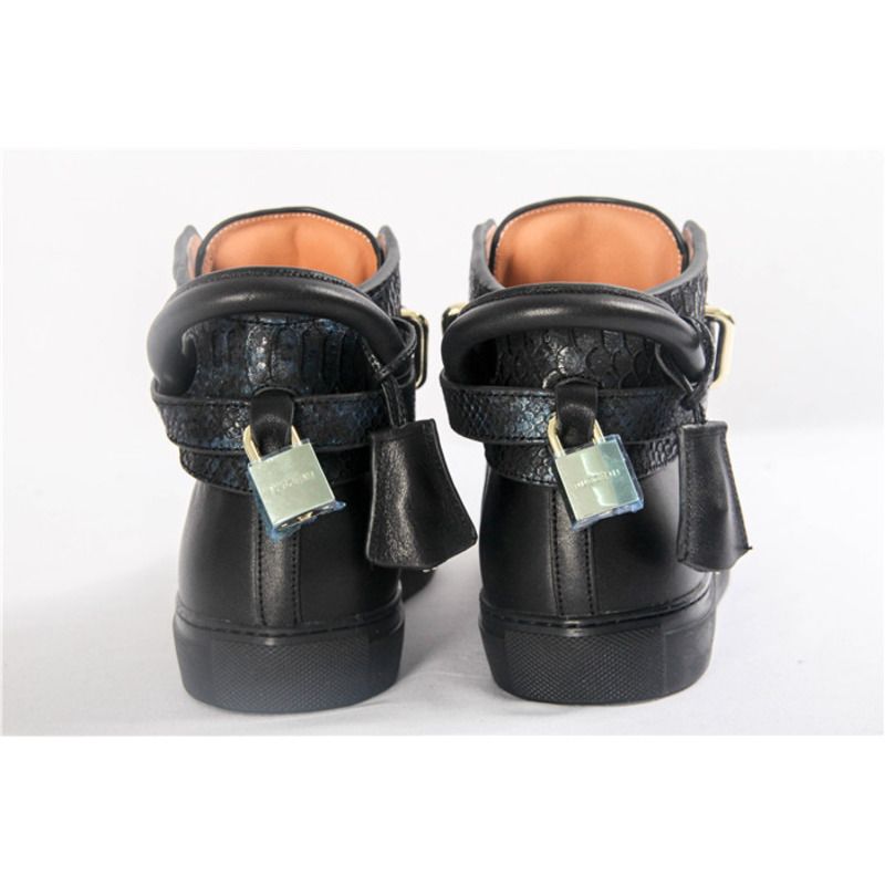 Buscemi High-top Top Python Leather Sneaker