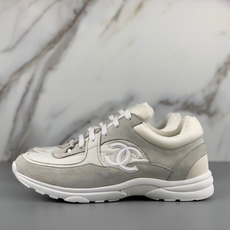 Ch*el sneakers suede nylon reflective