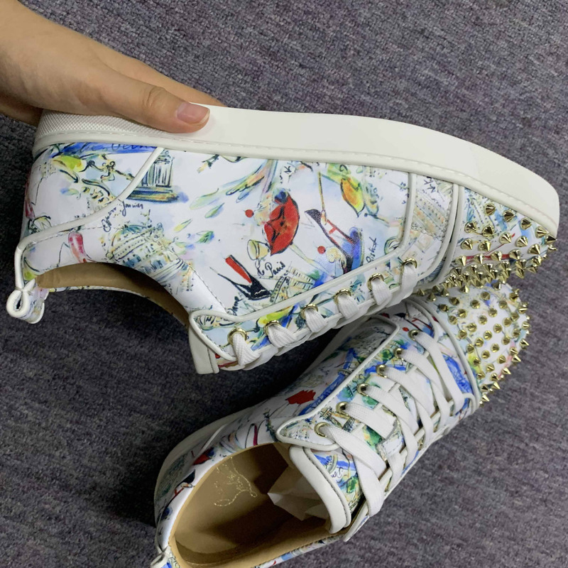 ch**an louboutin S*per perfect l**is junior spikes trainers