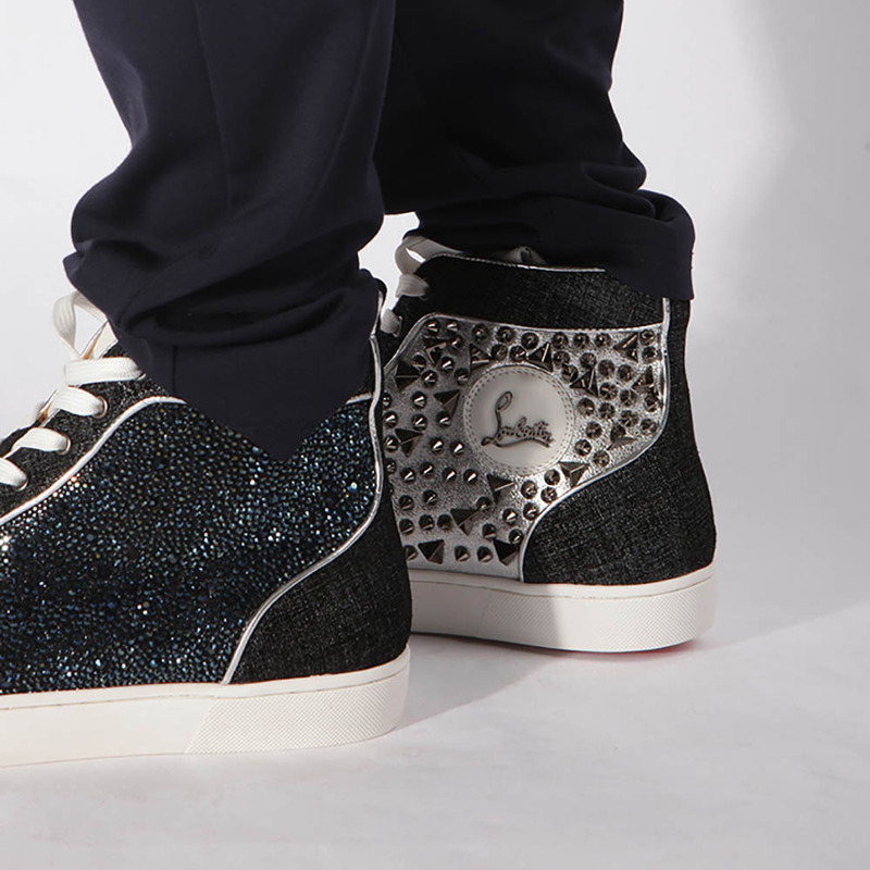 [made  to order] ch**an louboutin S*per perfect no limit sneaker in version multi&fishnet