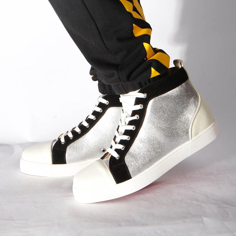 [made  to order] ch**an louboutin S*per perfect l**is orlato flat jumbo high-top sneaker