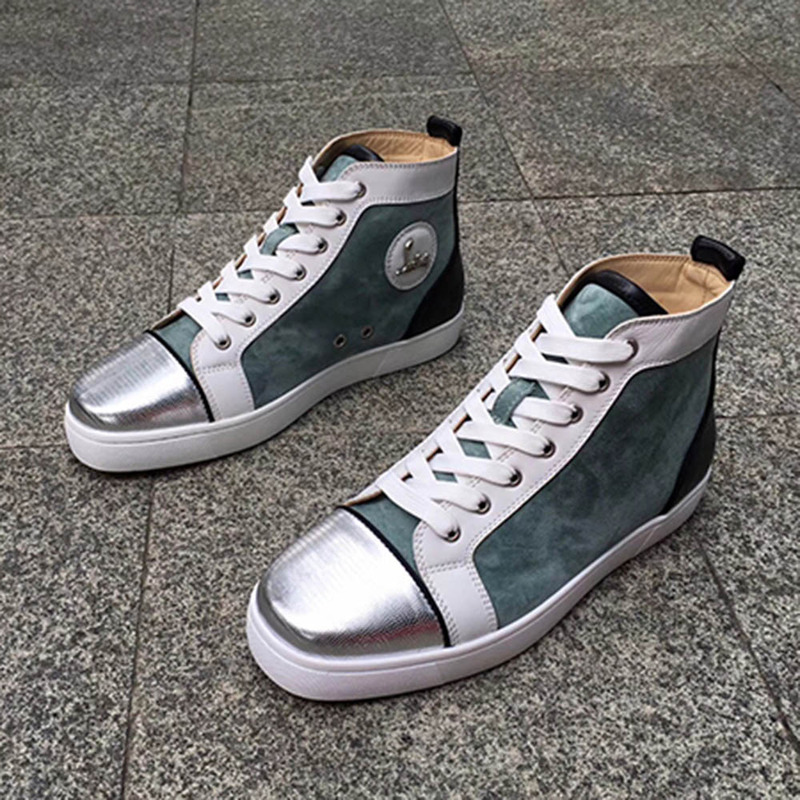 [made  to order] ch**an louboutin S*per perfect l**is men''s flat everest suede sneakers