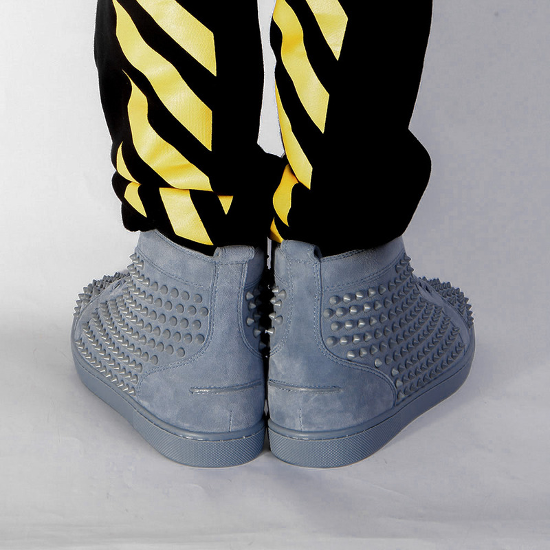 made-to-order!!! Ch**an louboutin limited version l**is spikes men
