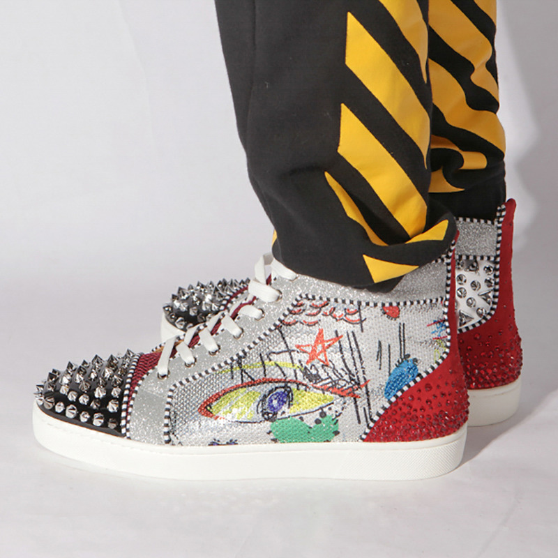 ch**an louboutin S*per perfect l**is flat patent leather sneakers