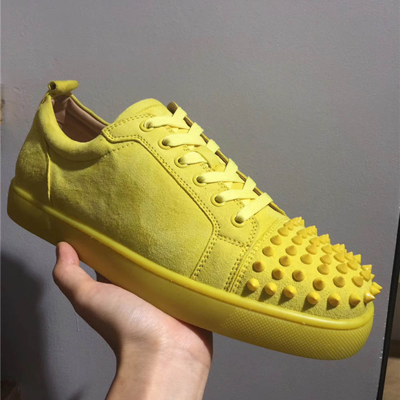 [made  to order] ch**an louboutin S*per perfect l**is yellow low top sneakers