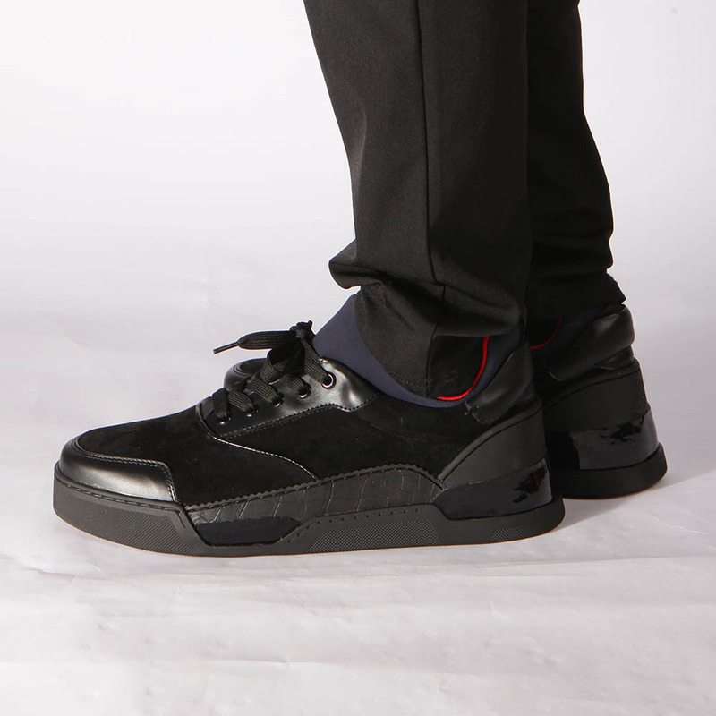 [made  to order] ch**an louboutin S*per perfect black aurelien flat sneakers