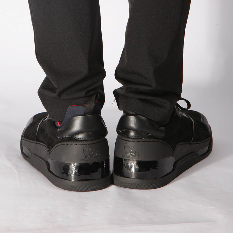 [made  to order] ch**an louboutin S*per perfect black aurelien flat sneakers