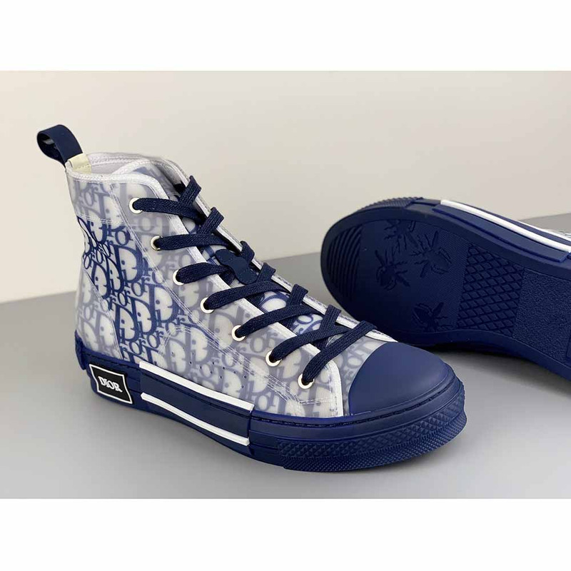 D*or b23 high top sneakers in blue D*or oblique