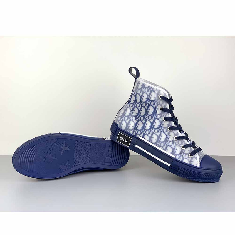 D*or b23 high top sneakers in blue D*or oblique
