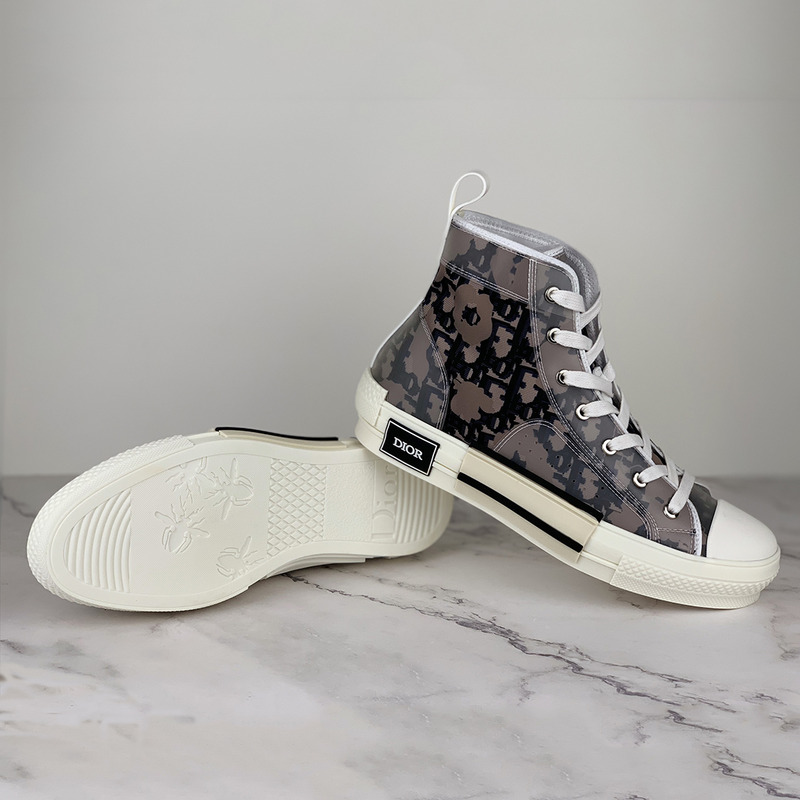 D*or "b23" high top black safari D*or oblique sneaker