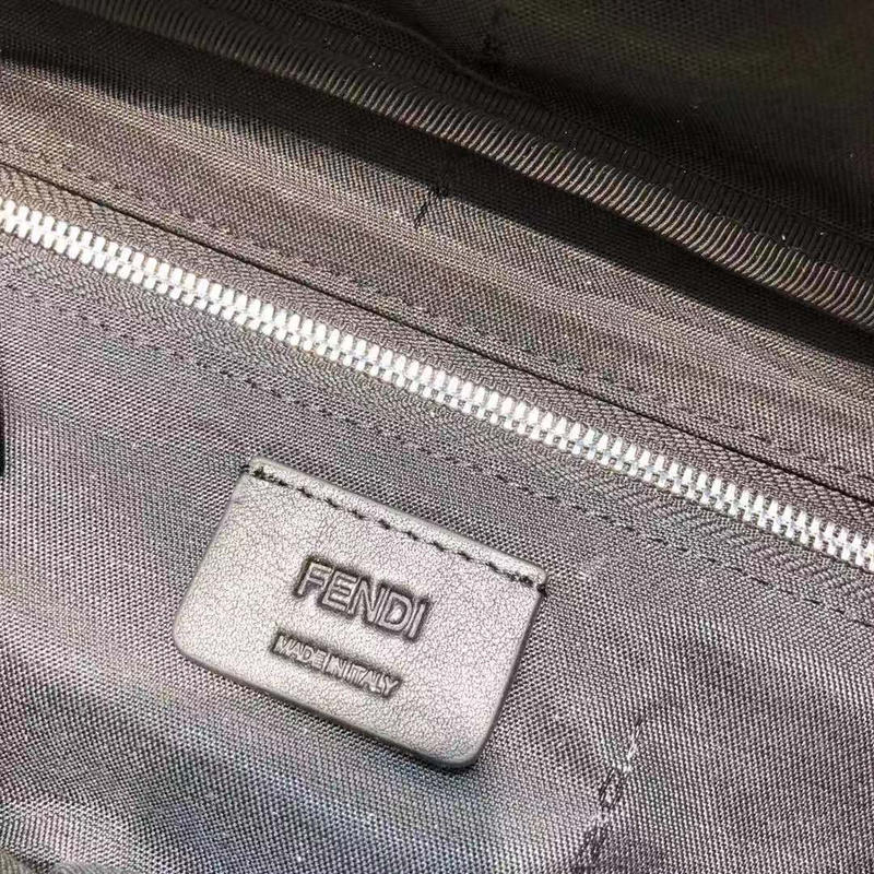 F**di black leather belt bag
