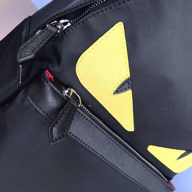 F**di black nylon backpack
