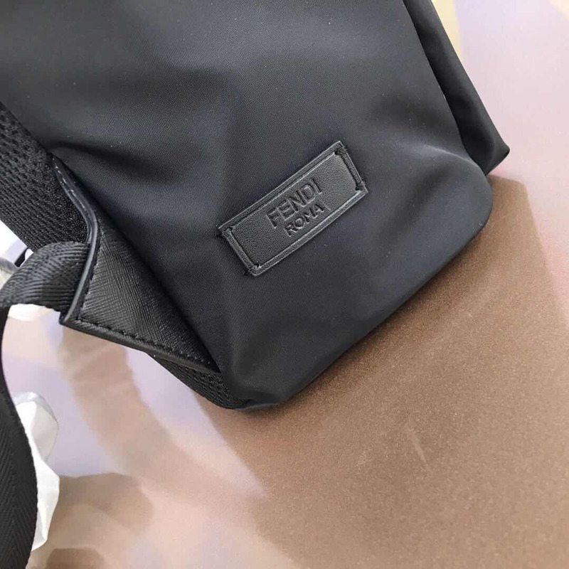 F**di black nylon backpack
