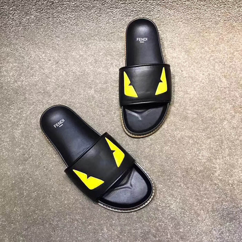 F**di inspired monster eyes sandals