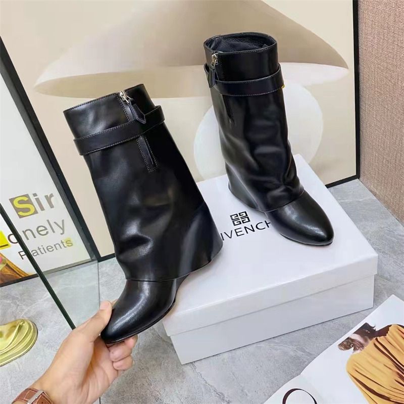 Givenchy SHARK LOCK PANT BOOTS IN LEATHER