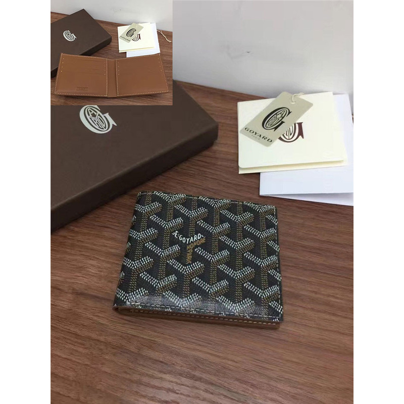 Go*ard short 6 card slots billfold wallet grey