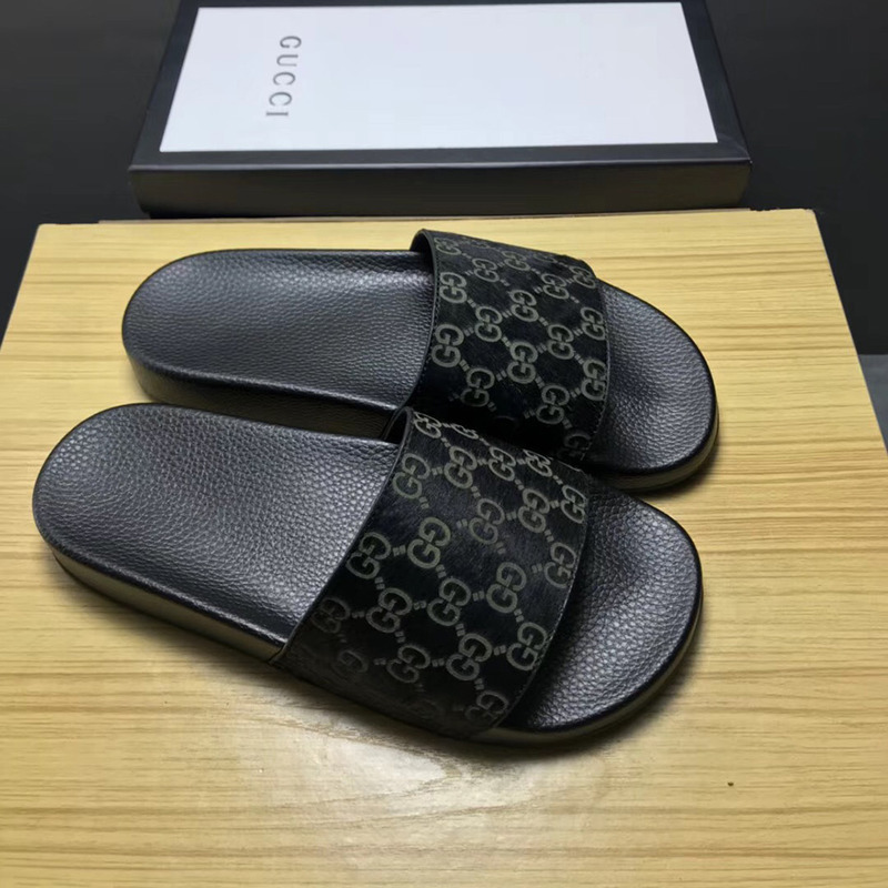 G*u*i signature slide sandal(black)