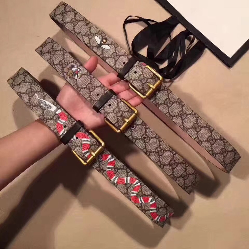 G*u*i canvas tiger print belt