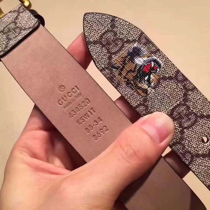 G*u*i canvas tiger print belt