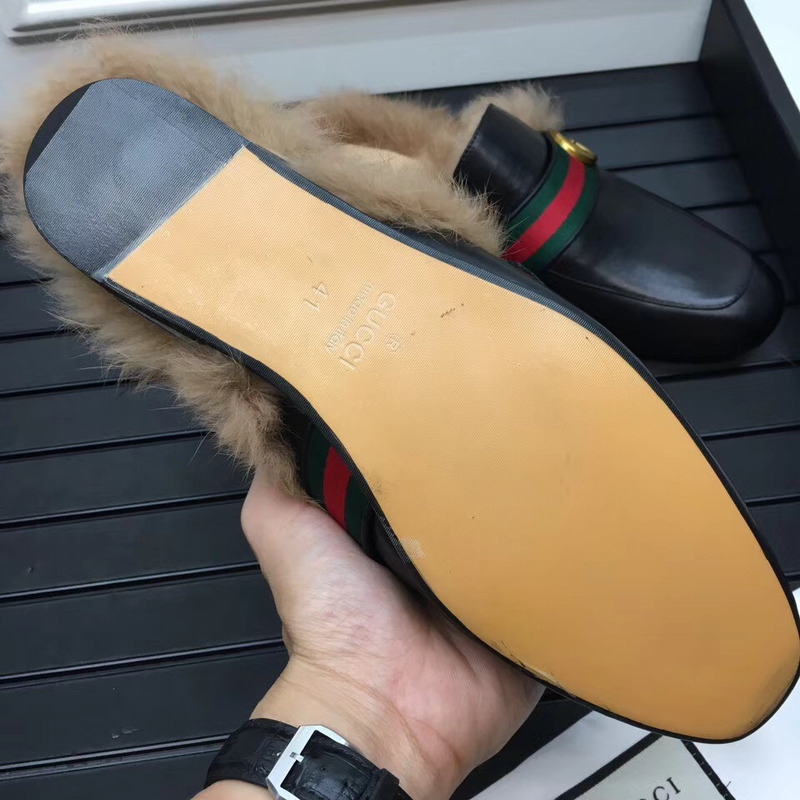 G*u*i fur loafers