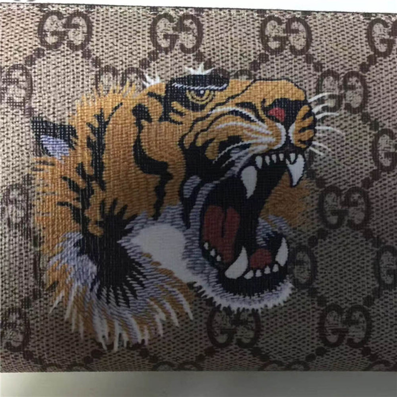 G*u*i tiger print gg zip around wallet