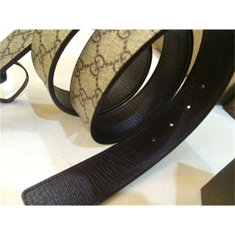 G*u*i brown fabric silver buckle