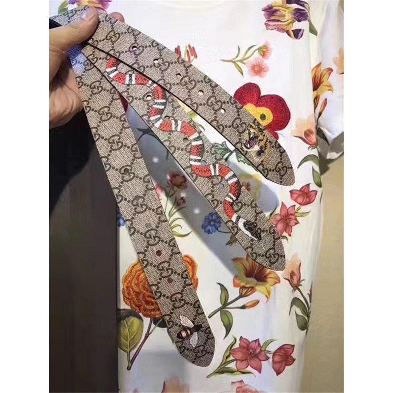 G*u*i brown red snake belts