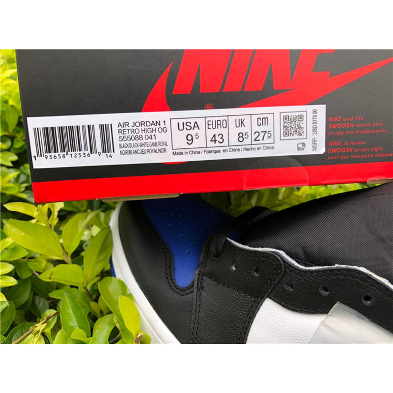 Air Jordan 1"Game Royal"555088 041 Sneakers Men Women